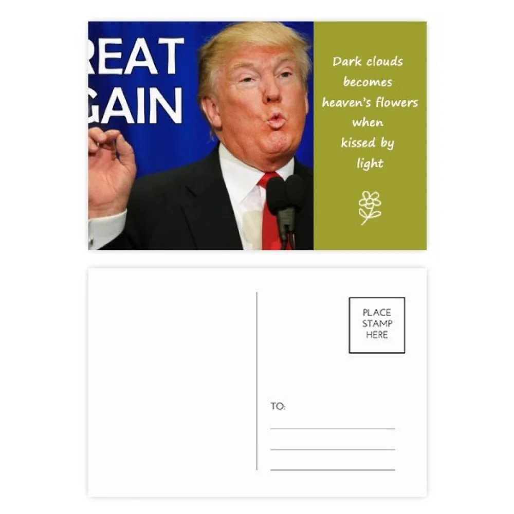 Juego de postales de poesía con imagen ridiculosa, gran interesante americano, tarjeta de agradecimiento, lado de correo, 20 piezas