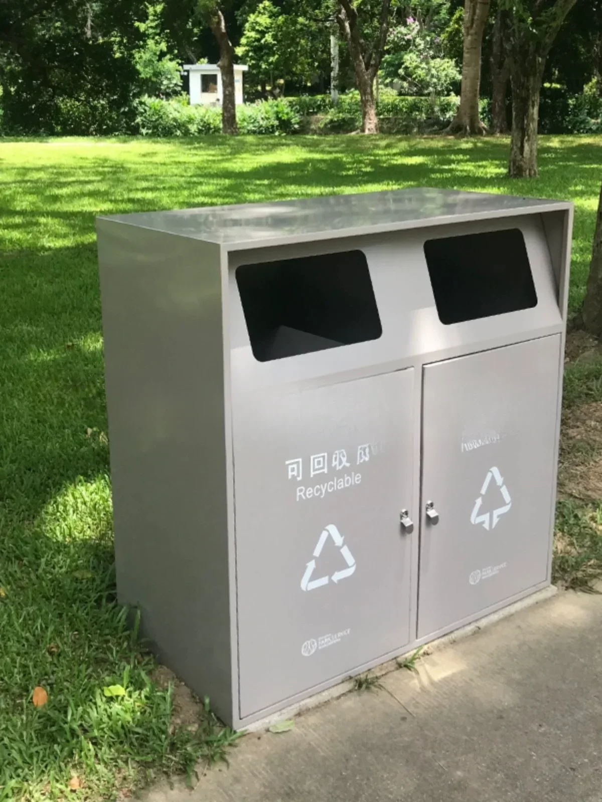 Double Classification Trash Can Outdoor Park Shopping Mall  Community School Double Trash Bin