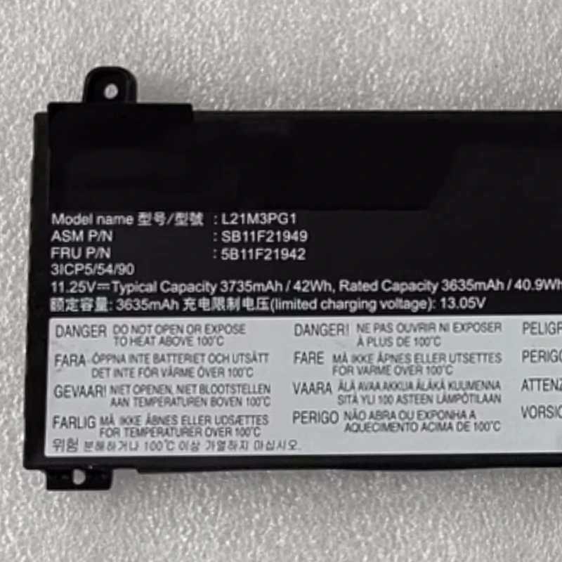 L21L3PG1 L21M3PG1 L21C3PG1 L21L3PG2 L21M3PG2 L21C3PG2 L21D3PG2 Battery For Lenovo ThinkPad L14 L15 3rd Gen 21C1 21C3 21C5 21C7