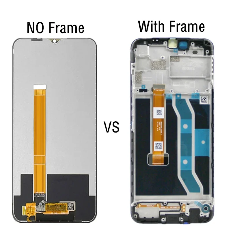 Realme C25 RMX3193 RMX3191 Screen with Frame, for Oppo Realme C25s RMX3195 RMX3197 Lcd Display Digital Touch Screen Replacement