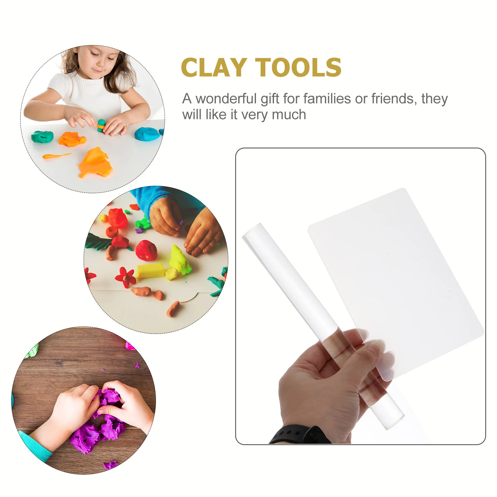 

2pcs Roller Sheet Board 10X15Cm 20X2Cm Acrylic Modelling Tools For Polymer Diy Craft Projects Clay Tools Set Polymer Clay