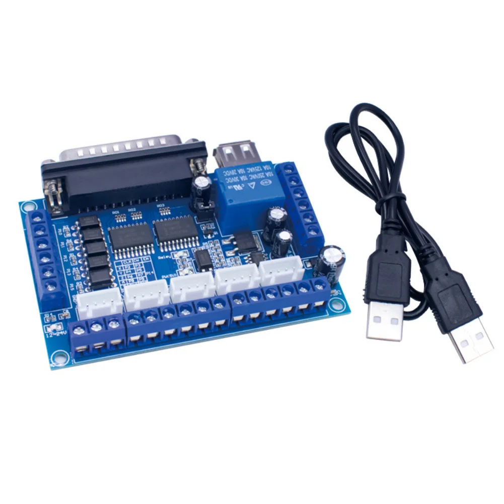 Stepper Motor Driver Interface for CNC Engraving Machines with 17 Open Ports 5-Axis Control and Optical Isolation Protection