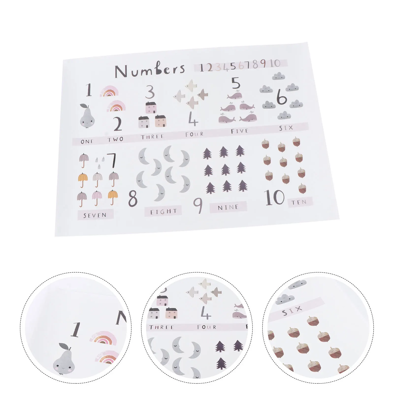 

1 pc Alphabet Wall Hanging Decor Bedroom Safe Odorless Educational Cartoon Poster English Learning Home Decoration