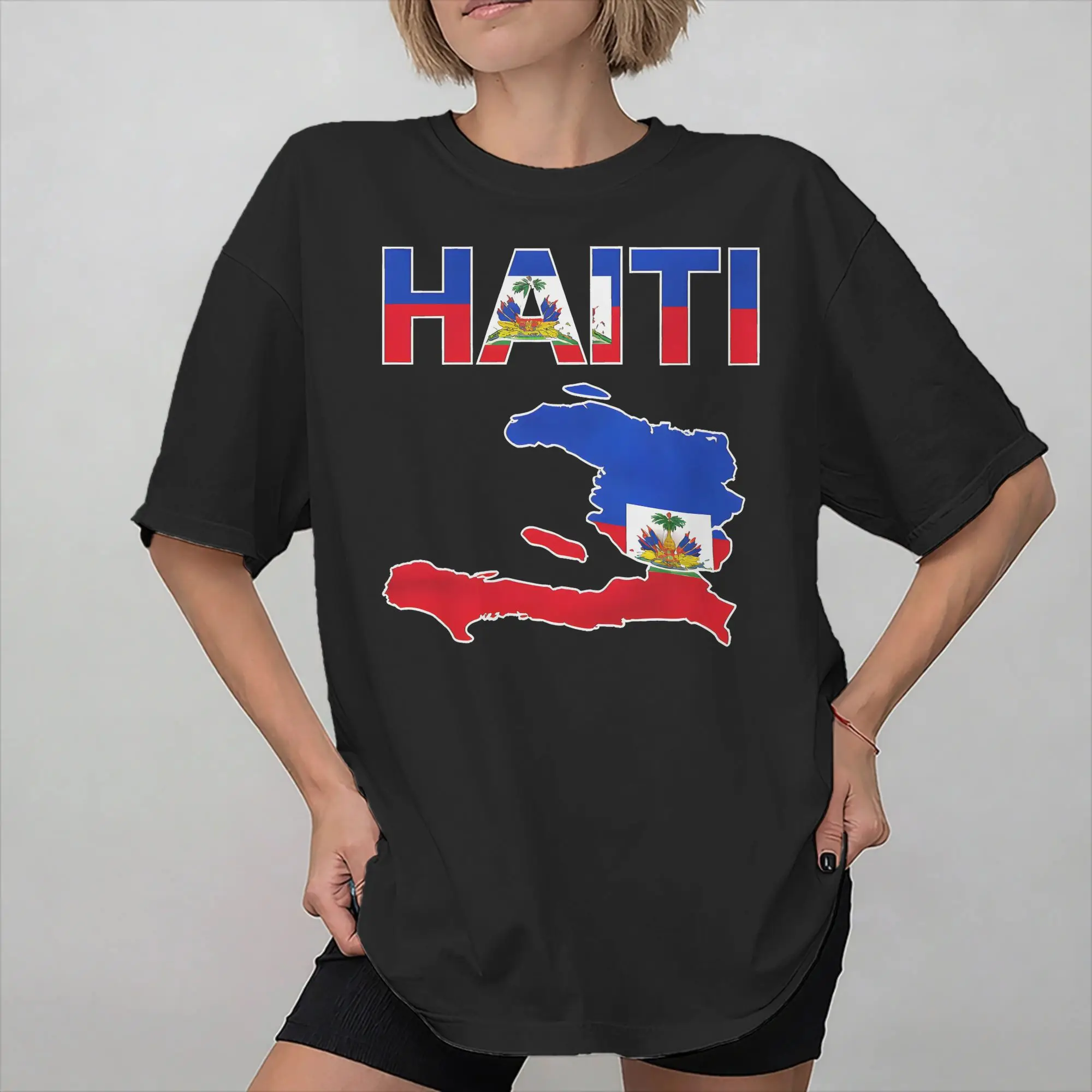 Haiti Flag Tee Shirt for Men Women Gift Idea T Shirts  Cotton Clothing