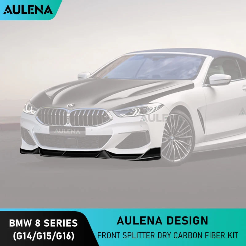 

Aulena Dry Carbon Body Kit Front Splitter Front Lower Lip Spoiler Front Bumper Lip Dry Carbon For Bmw 8 Series(G14 G15 G16)