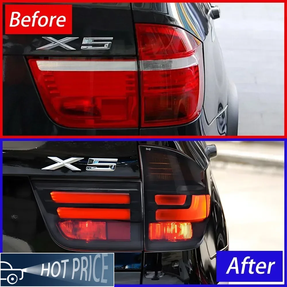Auto Lamps For BMW X5 E70 30i 35i 40i 2007-2013 LED Car Taillights Assembly Upgrade High Configure  Flashing Signal Accessories