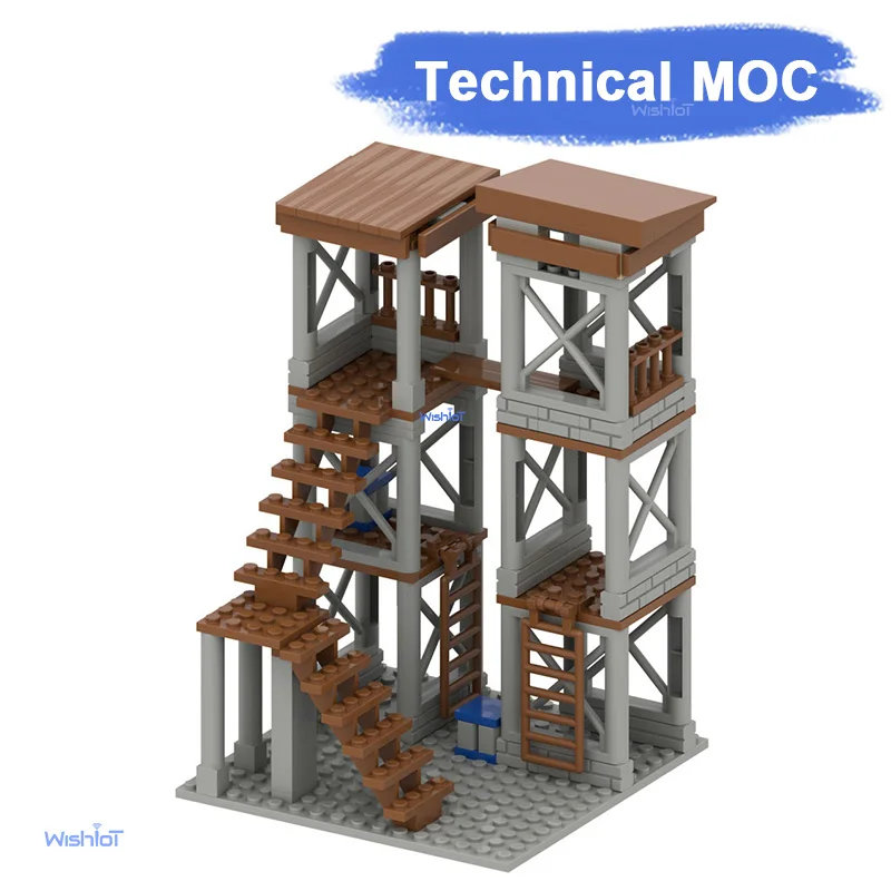 

Набор строительных блоков 123 детали: военная база, башня наблюдения, средневековый замок, оборонная постиниция, архитектурная модель армейской сцены, конструктор DIY