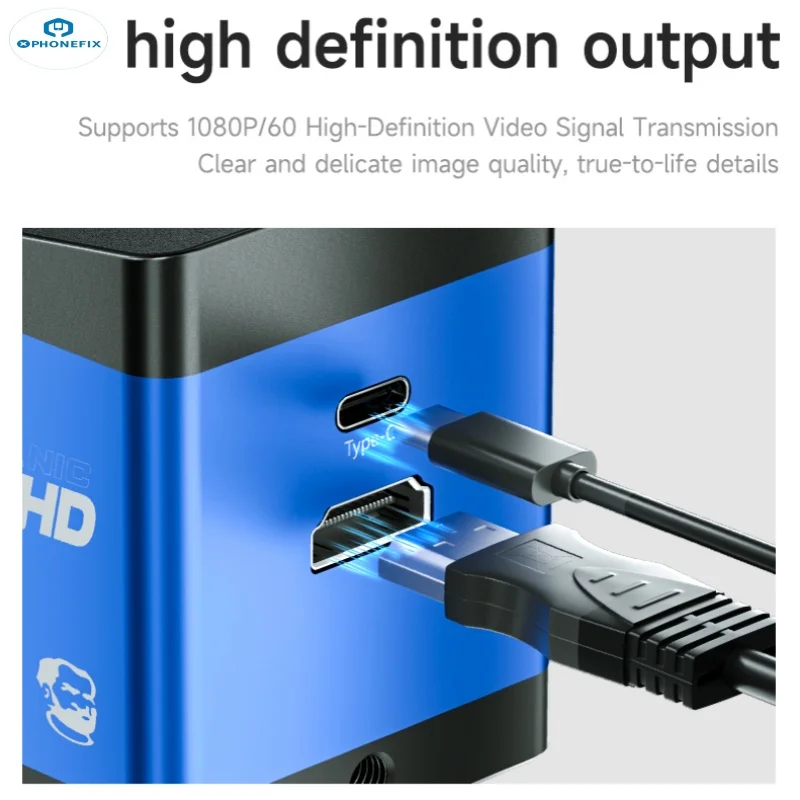 Imagem -04 - Mecânica Mos500 Câmera Microscópio Portátil Sensor Sony Gravação de Vídeo 4k Hdmi tipo c para Telefone Pcb Soldering Repair Lab Observe