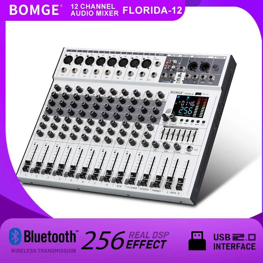 Audio Interface - Mezcladora de audio BOMGE de 12