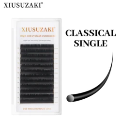 XIUSUZAKI-extensión de pestañas Individual clásica, profesional, suave, Natural, ligero, mate, negro, volumen clásico, extensiones de pestañas