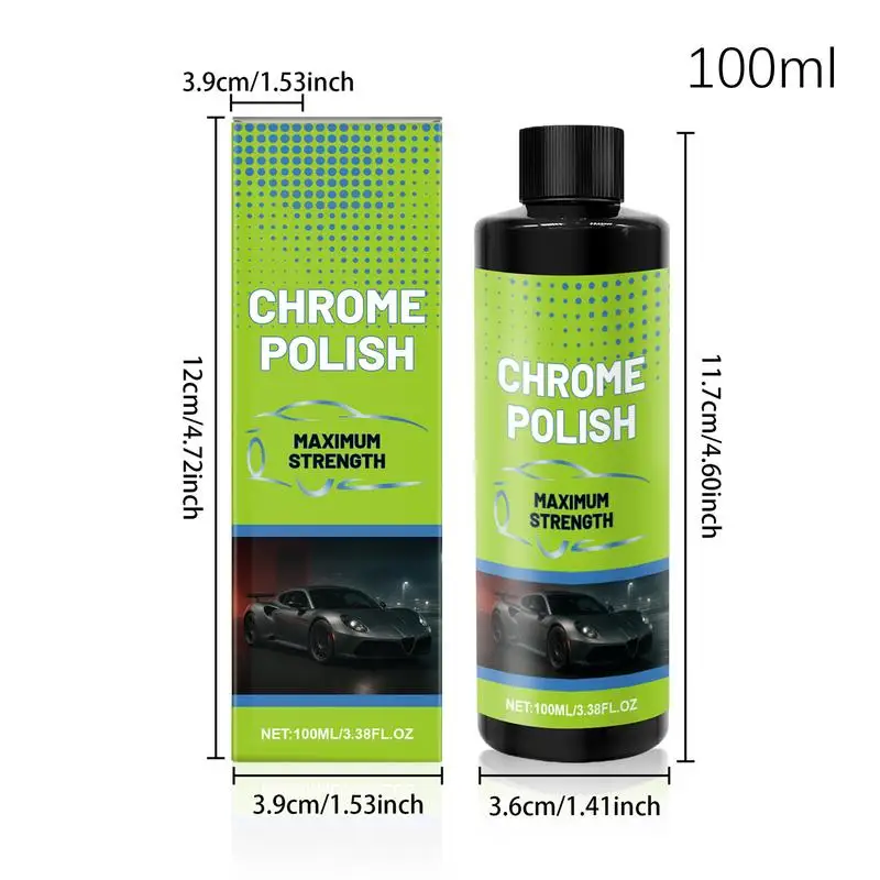 Chrome Polish High Gloss Polishing Finish อเนกประสงค์ Anti Rust Chrome Polish Agent สําหรับ Marine เครื่องครัวรถจักรยานยนต์ RV Kitchen