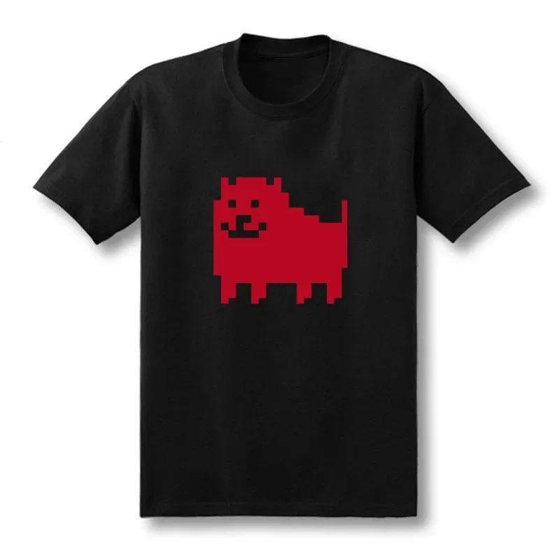 Casual Tees Customized Streetwear graphic HOT Men Fashion Game T Shirts Undertale Annoying Dog Printed Anime Cotton T-shirt tee