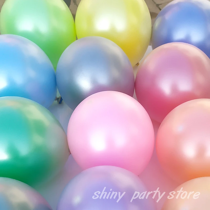 

20pcs 10inch Double Layer Colorful Pearl Balloons Happy Birthday Party Decoration Holiday Wedding Background Inflatable Balloon