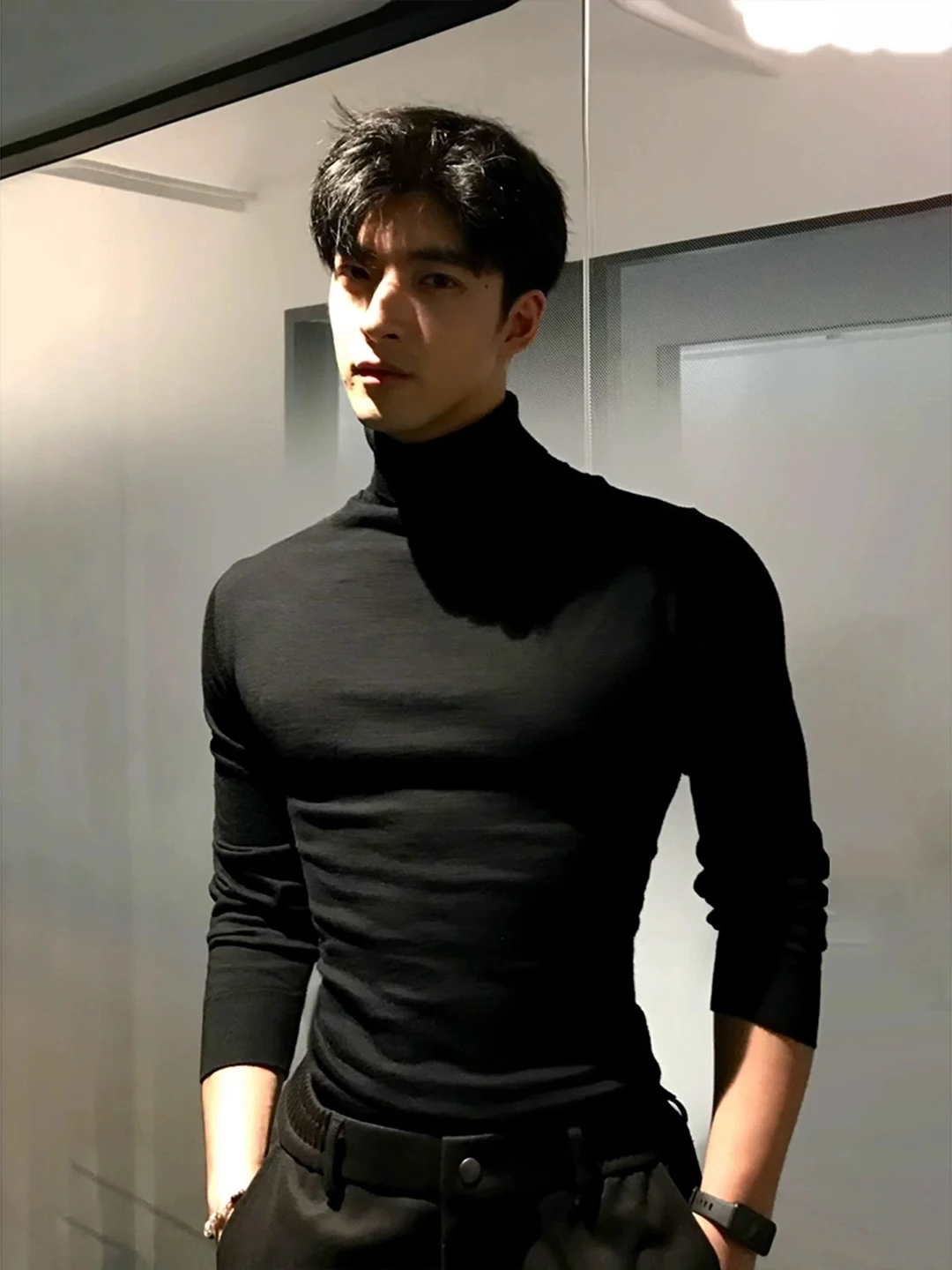 

Мужской вязаный свитер Cleanfit с флисовой подкладкой, высоким воротником, облегающий, теплый, мягкий, удобный, с длинными рукавами, повседневный, для ношения под одеждой