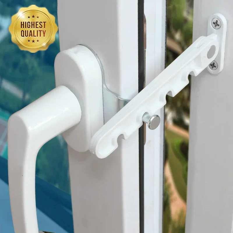 Trava limitador de janela para proteção de segurança infantil, Rolha de posição, Casement Wind Brace, Segurança do lar, Porta Janela Sash Lock,