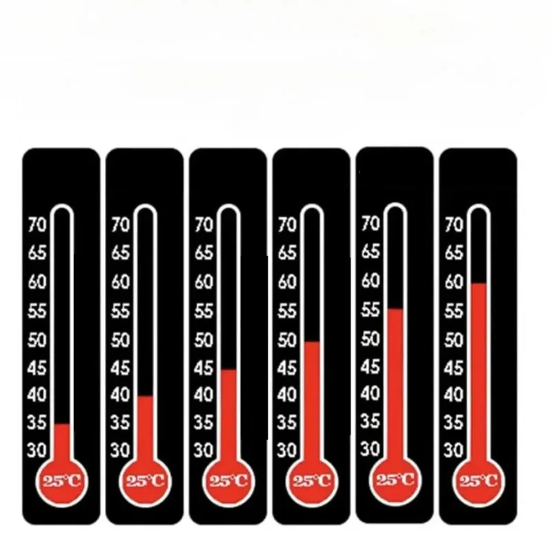 10PCS Coffee Cup Thermometer Sticker Thermochromic Water Temp Tester Label
