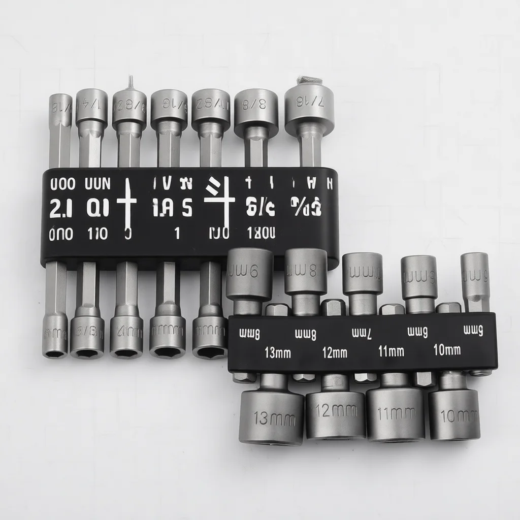 14 9 Socket Wrench Set Impact Driver Adapter Metric Imperial Steel Repairing Maintenance Tool Hand Hardware Accessory Bit