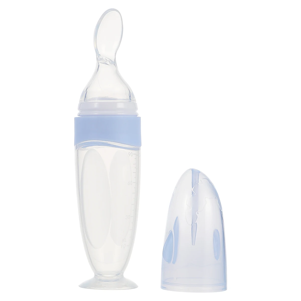 

1pc Silicone Rice Cereal Feeder Baby Squeeze Spoon Food Grade Milk Water Fruit Puree Vegetable Puree Feeding Bottle For Baby Mom