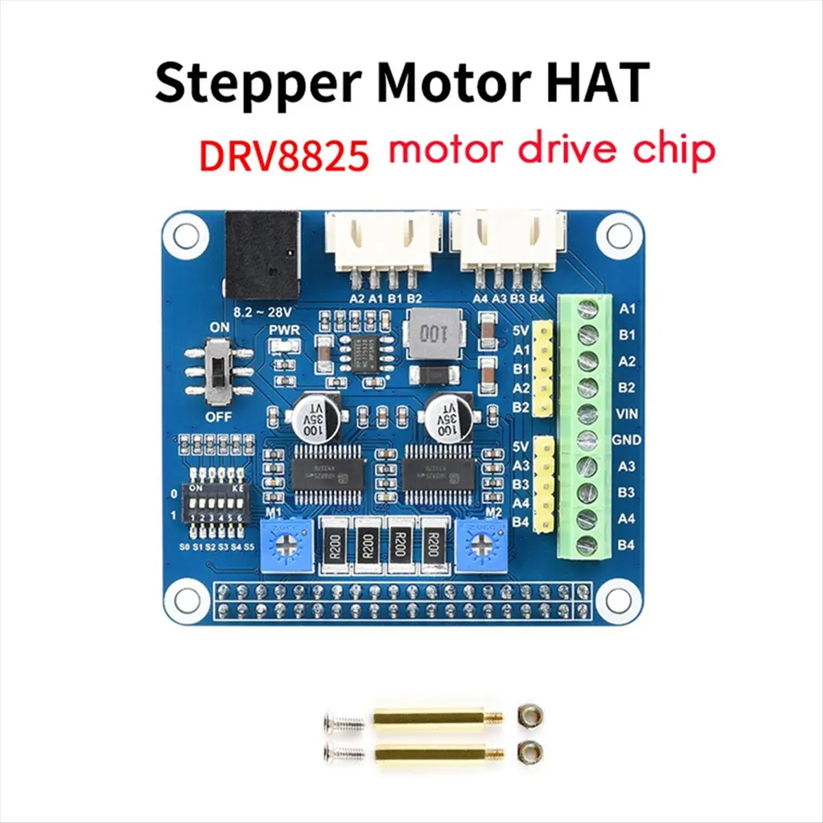 

For Stepper Motor HAT Expansion Board Up to 1/32 Microstepping for Nano for 3D Printing DRV8825-ABVP