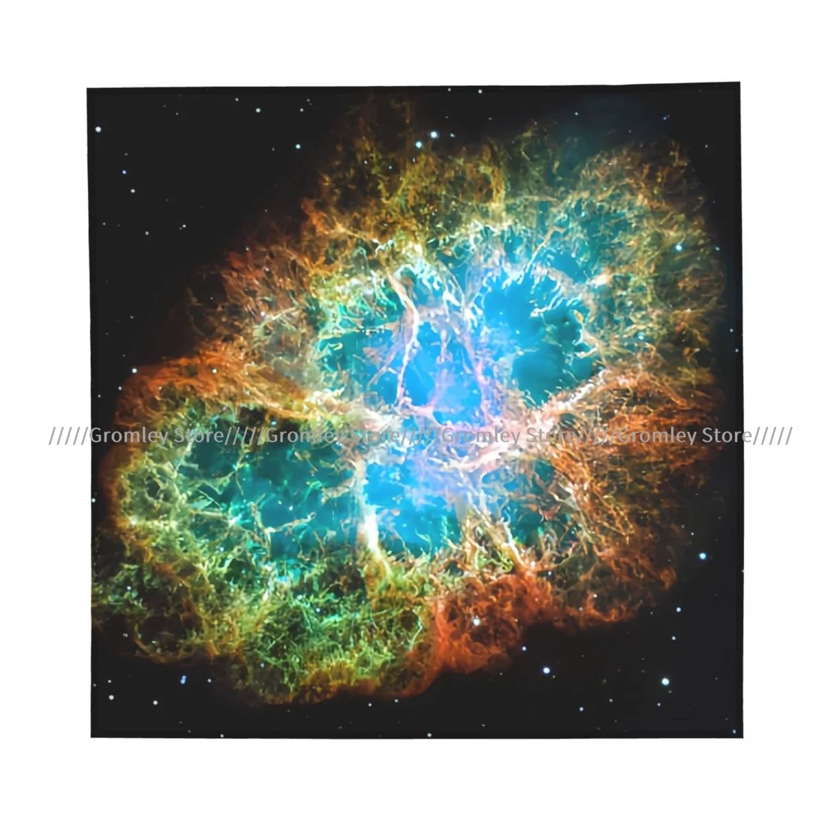 Crab Nebula In Early Age Clean Version Of Original Space Print Square Towel Multifunctional Neck Scarf Hair Bandana