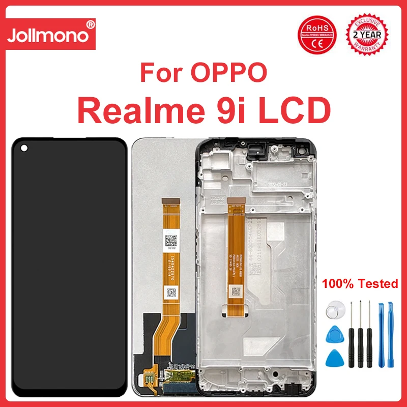 

6.6" For OPPO Realme 9i LCD Display With Frame Touch Screen Models RMX3491 Panel Digitizer Replacement Parts