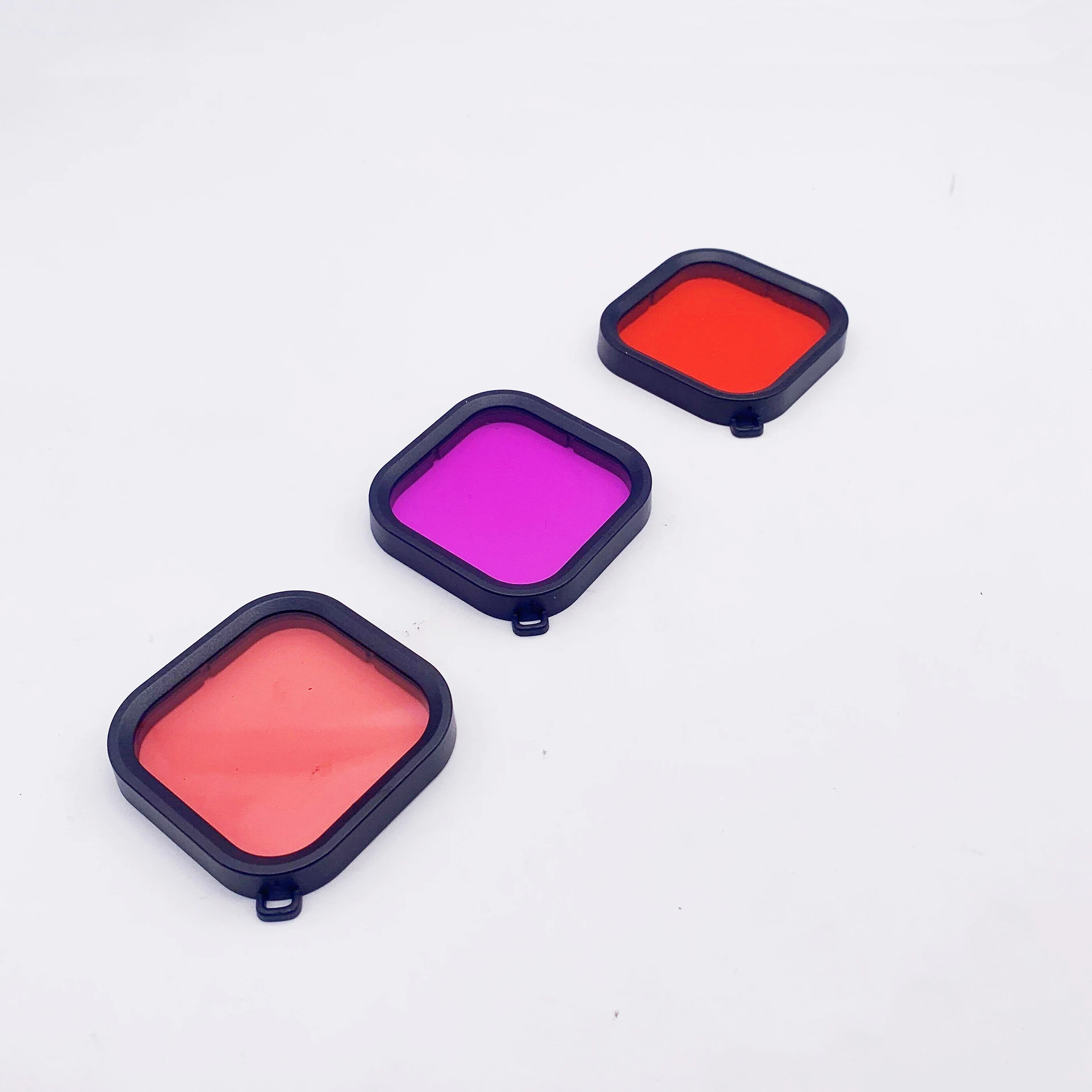 Filtro de Mergulho Subaquático para Gopro, Estojo Impermeável, Filtores de Mergulho, Vermelho, Rosa, Roxo, 12, 11, 10, 9 Acessórios
