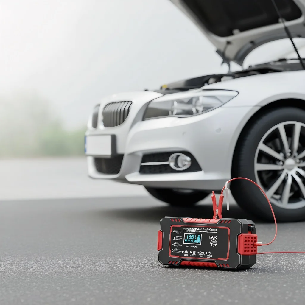 

12V 6A Smart Car Battery Charger - AGM/GEL/Lead-Acid Pulse Repair Charger with LCD Display for Auto & Motorcycle