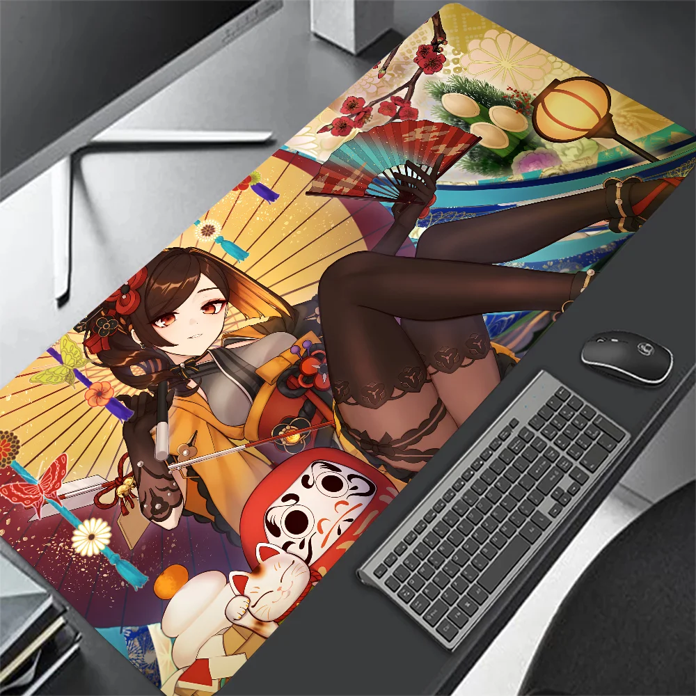 Chiori Genshin Impact Mousepad Large Keyboard Desk Mat Gaming Mouse Pad LockEdge Edge Non-slip Mat