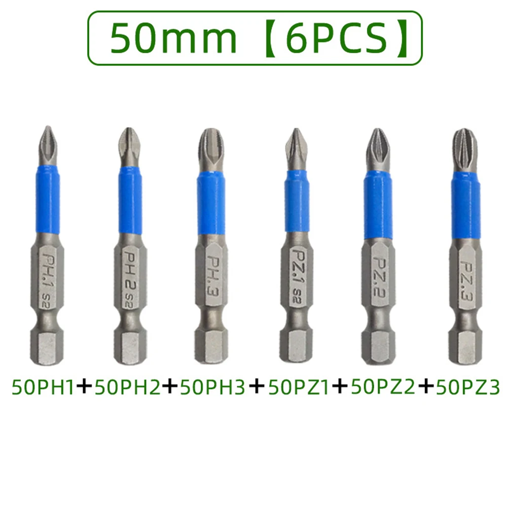 6Pcs Screwdriver Bits 1/4