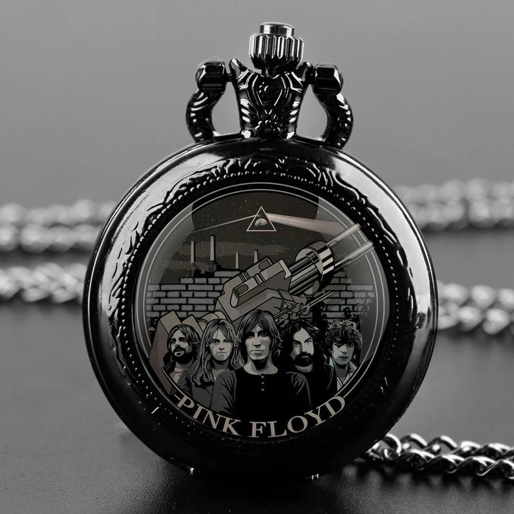 New Rock Pink Floyd Fashion Design Quartz Pocket Watches for Women Men Watch Unique Pendant Clock Necklace Jewelry Fans Gift