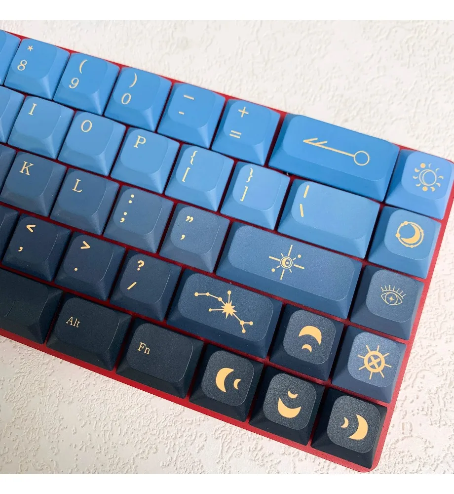 Keycap personality low shaft keycap PTB five-sided sublimation gradual change compatible 64/68/75/87/98