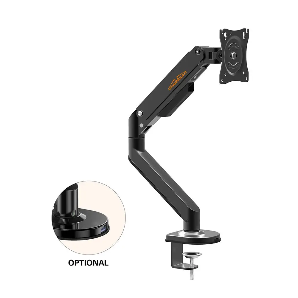 Wholesale Modern Office Flexible Gas Spring Desk Laptop Mount and Computer Adjustable Single Gas Monitor Arm