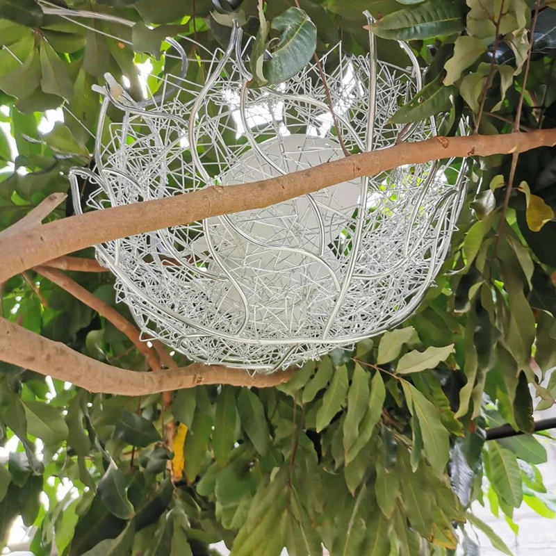 

LED simulation bird's nest light outdoor waterproof hanging tree aluminum wire ball bird's nest modeling light
