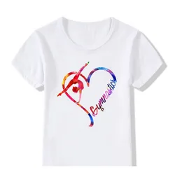 Camiseta deportiva informal de Taekwondo para niños, camisetas de voleibol para niñas, ropa de verano para niños, moda infantil