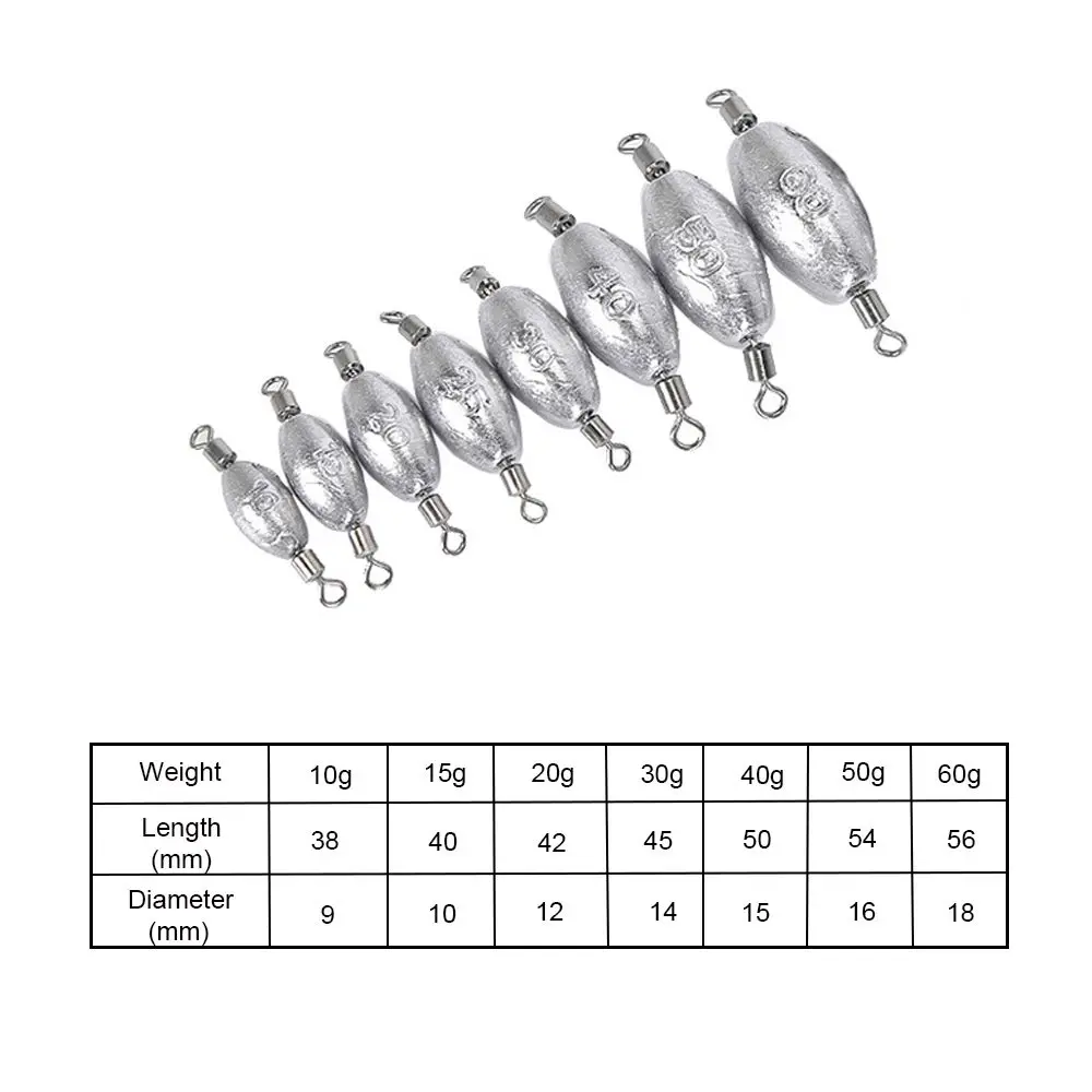 5PCS Split Weights Additional Weight Line Sinkers Olive Shaped Fishing Lead fall Sinker Droplets Weights