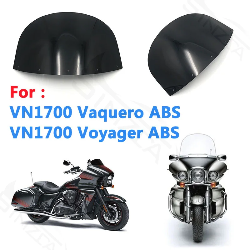 Dla VN1700 Vulcan 1700 Voyager ABS 09-17 Motocyklowa Szyba Przednia Owiewka Deflektory Wiatru Osłona Przeciwsłoneczna Vaquero ABS Czarna