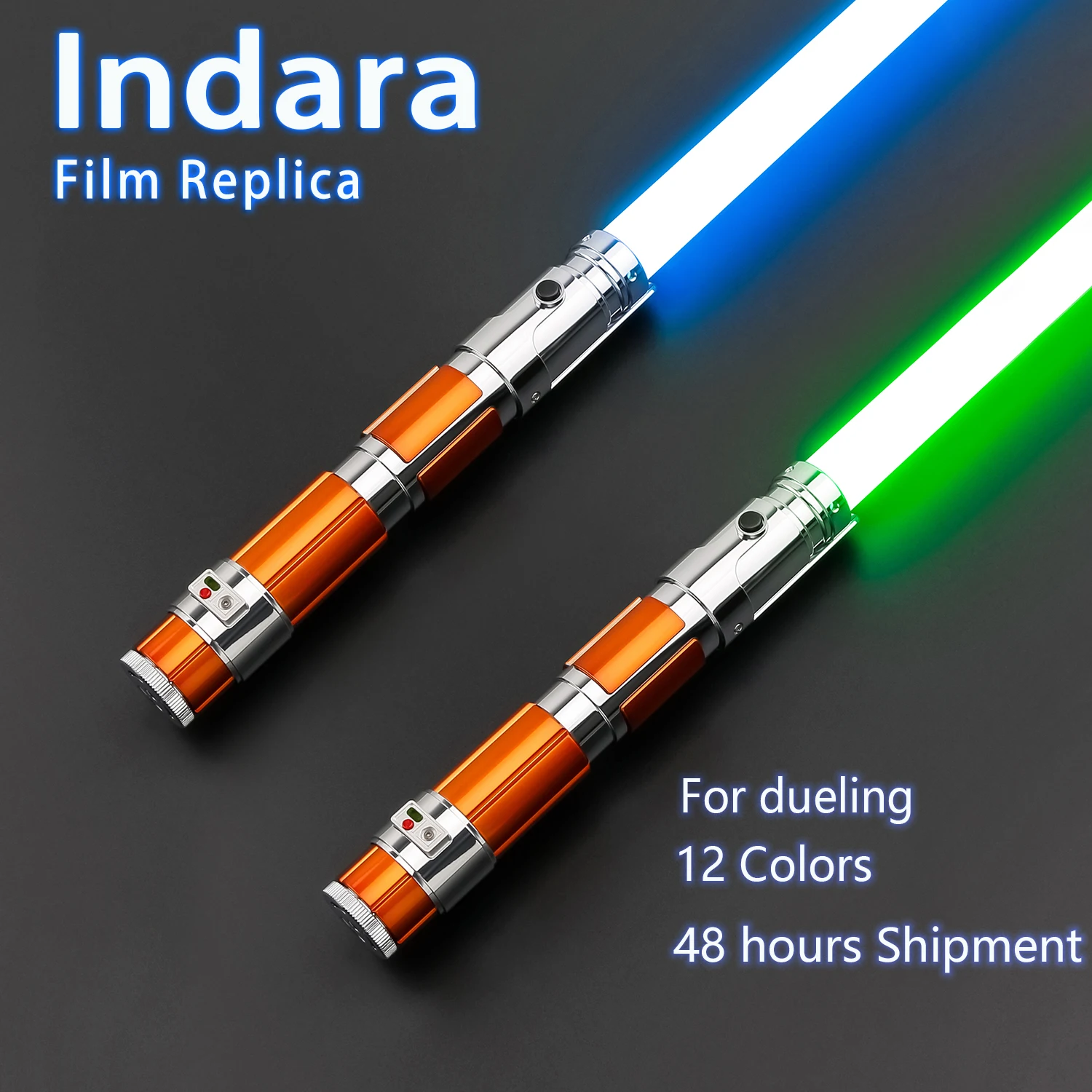 TXQSABER Jedi Indara réplica de sable de luz empuñadura de Metal duelo pesado Proffie 2,2 espada ligera SNV4 Neo Pixel láser Cosplay regalo