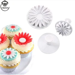 3PCS Sugarcraft Cake Decorating Tools Fondant Plunger Cutters Tools Cookie Biscuit Cake Snowflake Mold Set Baking Accessories