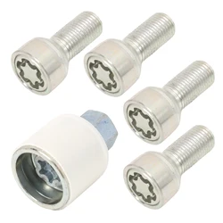 Anti-theft wheel nuts set type H for A1 A3 A4 A5 A6 A7 Q2 TT wheel bolts with anti-theft rim lock 82A071455