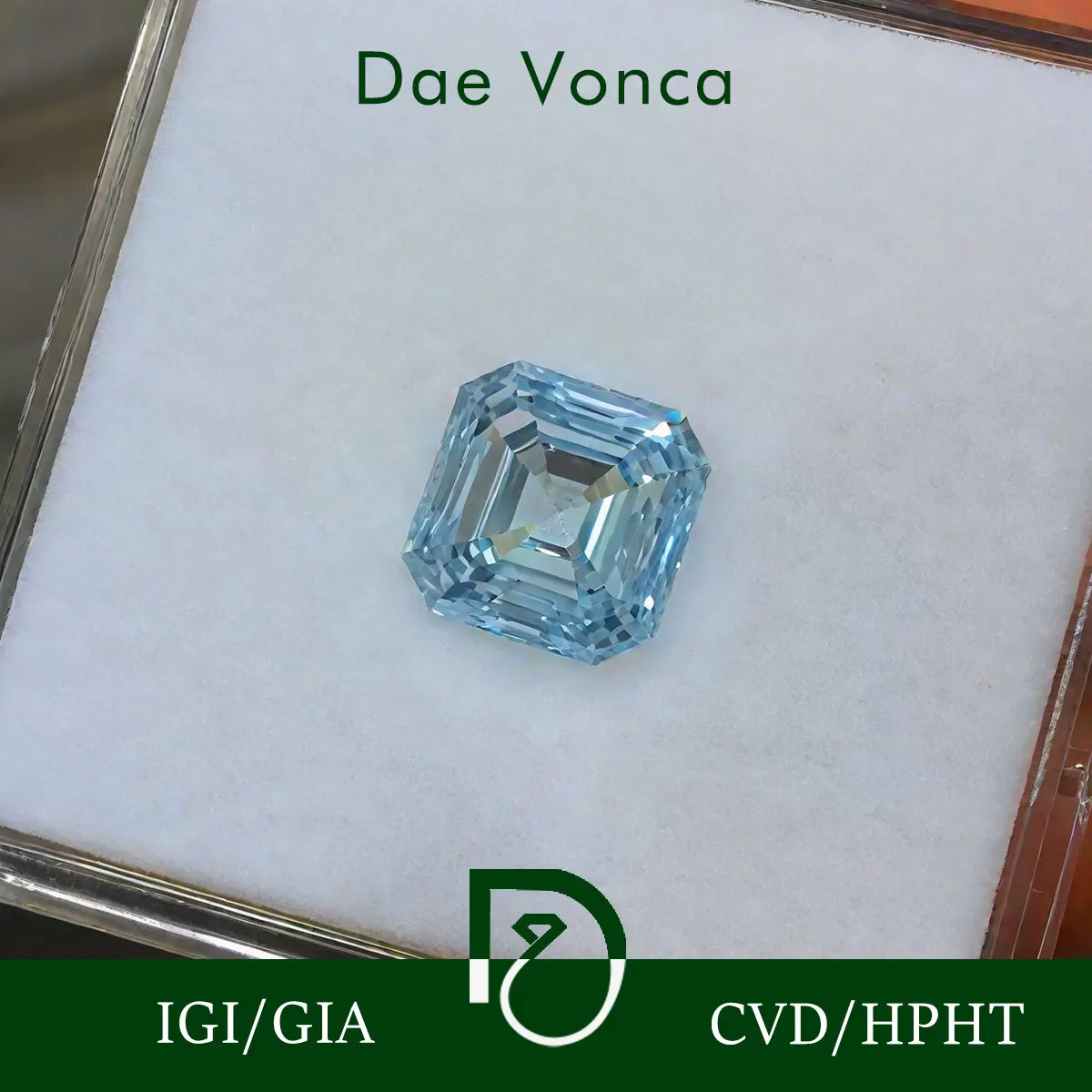 

Синий цвет Asscher Cut Lab Grown Diamonds CVD 1,0-3,5 карата Свободный лабораторный бриллиант для изготовления ювелирных изделий Обручальные кольца Серьги