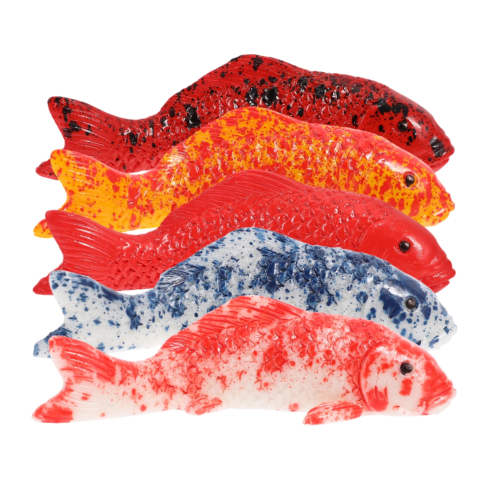 

5 Pcs Plant Koi Decorations Work Floating Fish for Aquarium Resin Realistic Figure