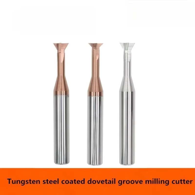 1Pc Solid Carbide Dovetail End Mill 45/60/75 Degree 5/6/8/10/12mm Shank CNC Metal Alloy Steel Milling Cutter