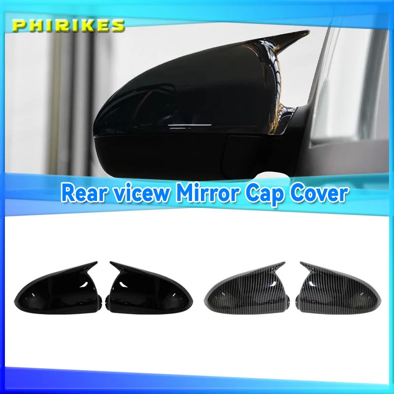 

Для Mercedes Benz Smart Fortwo W451 2008-2014 Автомобильное боковое зеркало заднего вида, глянцевый черный/углеродное волокно, отделка корпуса заднего вида