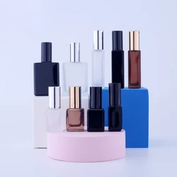 15pcs 3ml 5ml 10ml 15ml Black Glass Roll On Essential Oil Empty Perfume Bottle 10CC Roller Ball Bottle For Travel Etiquetas