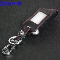 jingyuqin Remote 5 Buttons Two Way Car Alarm leather Case Cover keyChain For Tomahawk TZ9010 TZ9030 TW9030 TW9010 TW LCD Remote