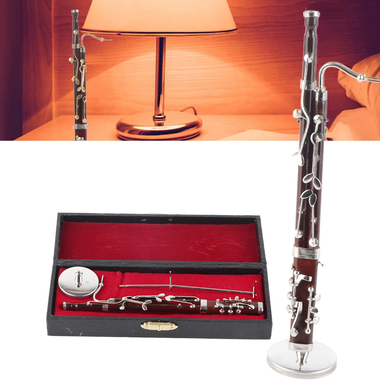 Basson Ornaments Miniature Decoration Mini Musical Instrument Model Gift Craft 17cm