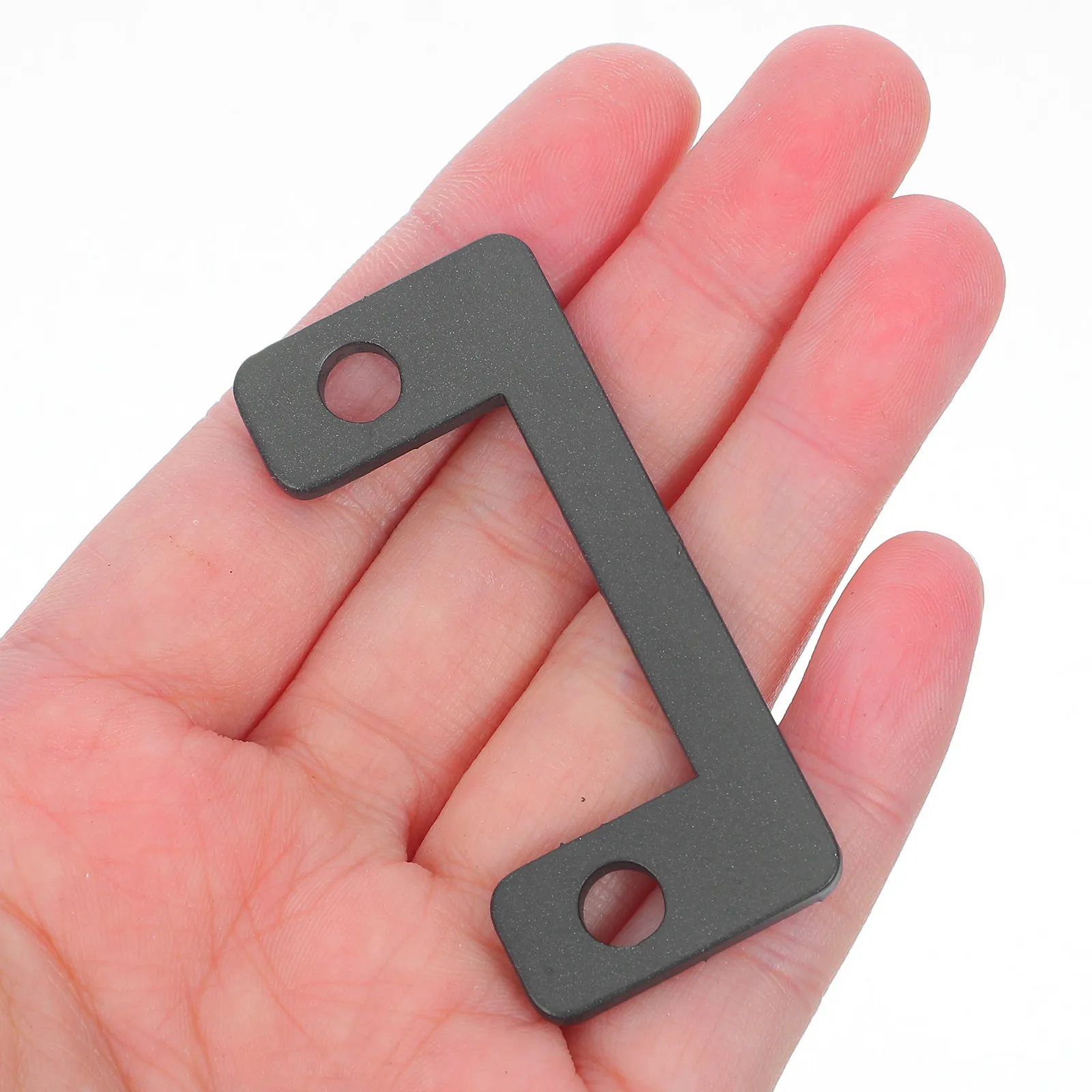 2Pcs Electronic Door Lock Strike Plate Black Metal Security Latch Keeper Replacement Mortise Exterior Door Frame Reinforcement