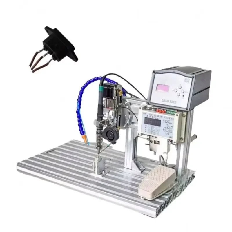 Hot Air Plastic Welding Exported Semi Automatic Foot Operated USB Data Cable Making DC Plug Soldering Machine for Electronic