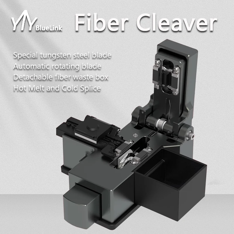 New 0809G FTTH  Fiber Cleaver High Precision Cutting Tool Optical Fiber Cleaver with Waste Fiber Box Cable Cutting Knife