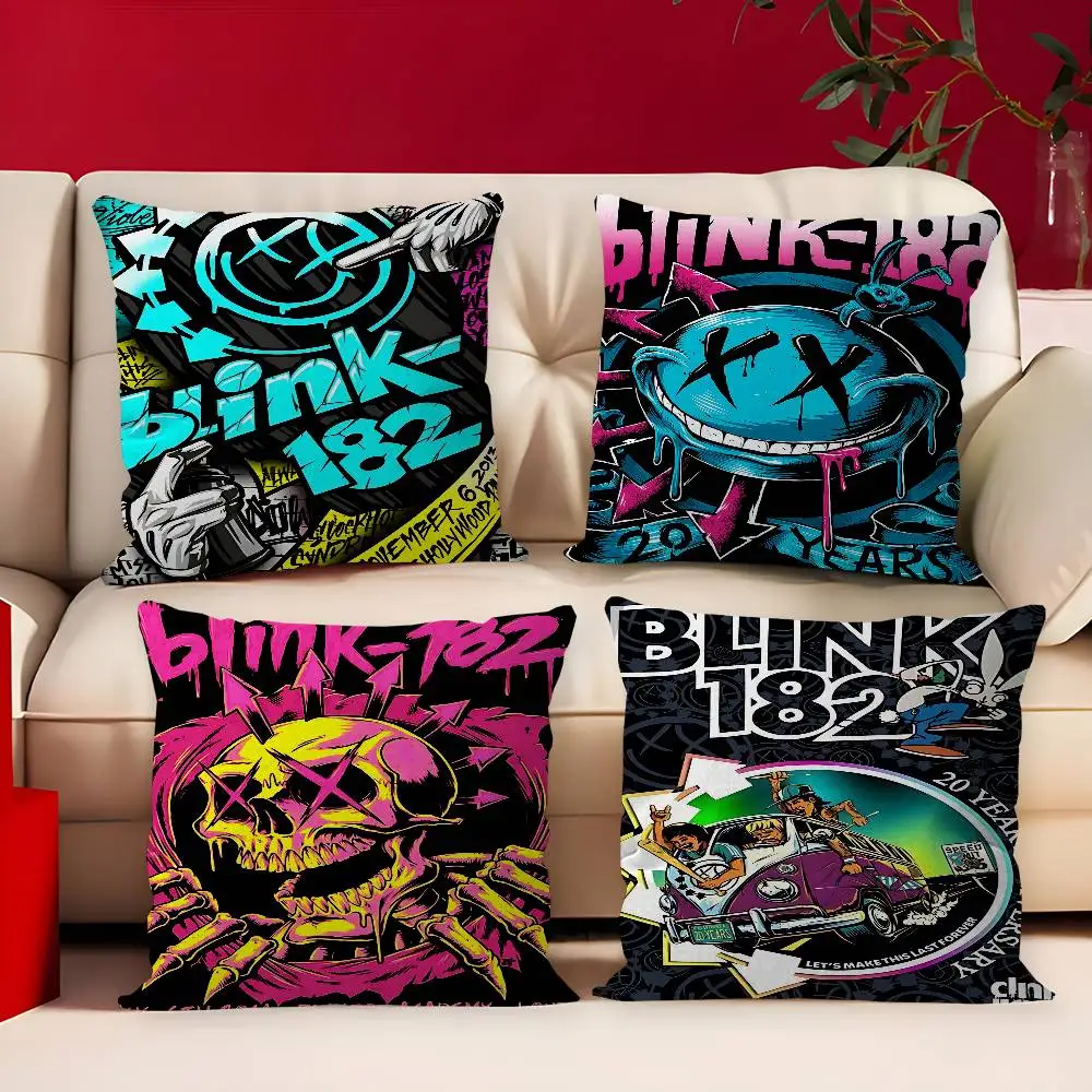 B-Blink 182 Rock Band Personalized Pillow Dust Cover Bedroom Kids Party Decoration Pillowcase Birthday Children Gift
